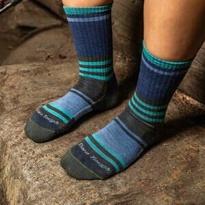 Darn Tough Women's Large Forest Striped Her Spur Boot Light Cushion Socks J16-9